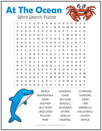 12 under the sea word search printables kittybabylovecom