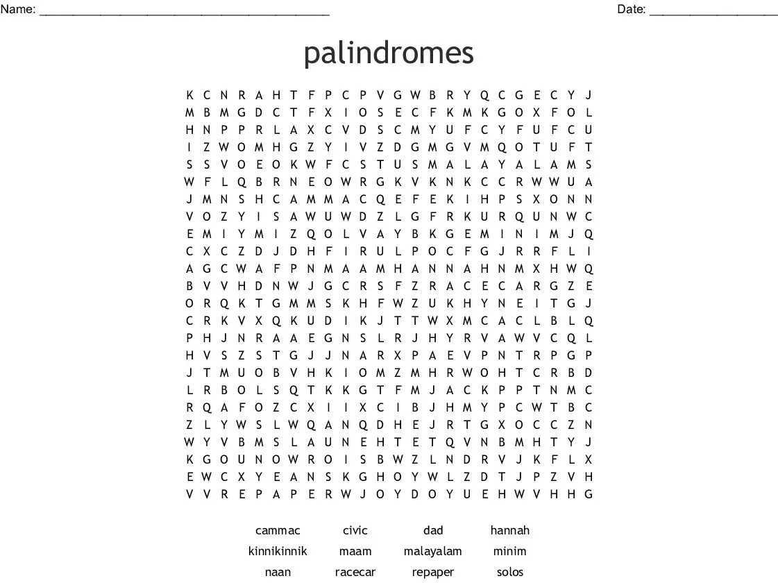 Palindrome Puzzles