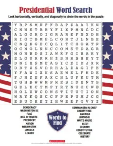 15 American Presidents Word Search Printable Puzzles | KittyBabyLove.com